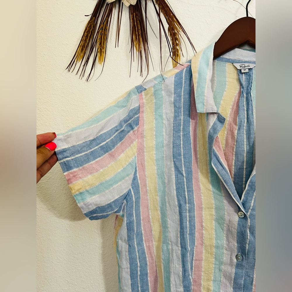 Rails Zuma Pastel Jubilee Stripe Button Down Top … - image 3